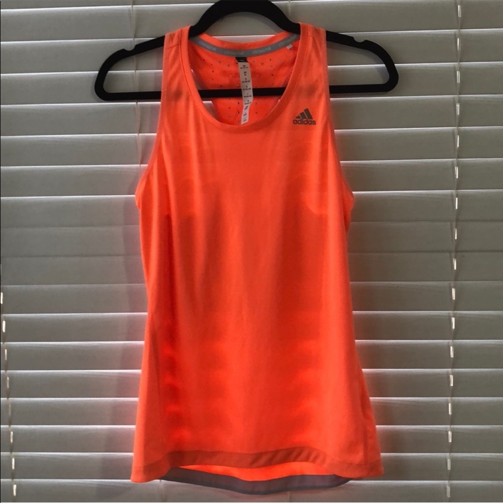 Adidas Medium Dri-fit orange tank top